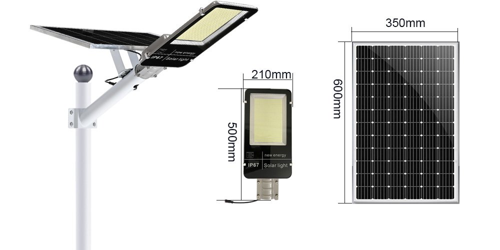 size for Solar Street Light With Pole