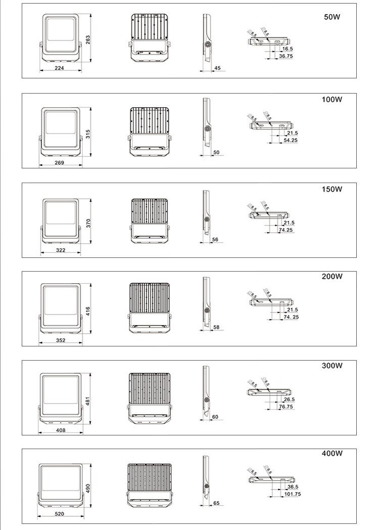 Proyectores LED de exterior estancos