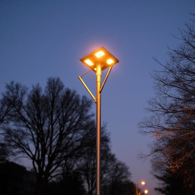 solar street light with pole